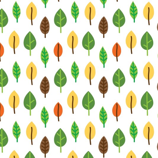 Placa Decorativa Desenho de Folhas Coloridas