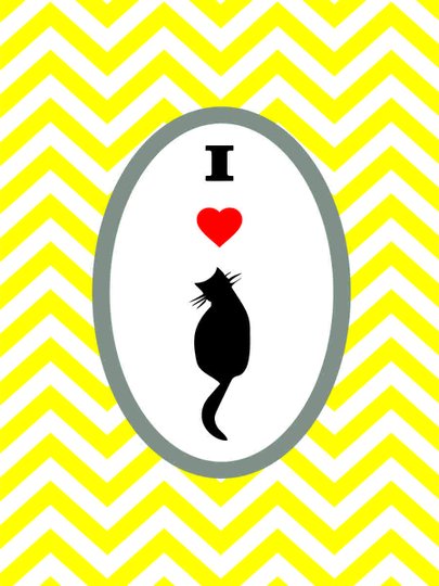 Placa Decorativa Frase I Love Cat