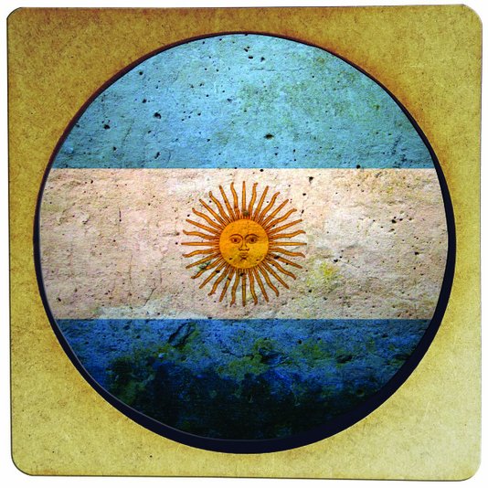 Porta Copo em MDF Bandeira da Argentina