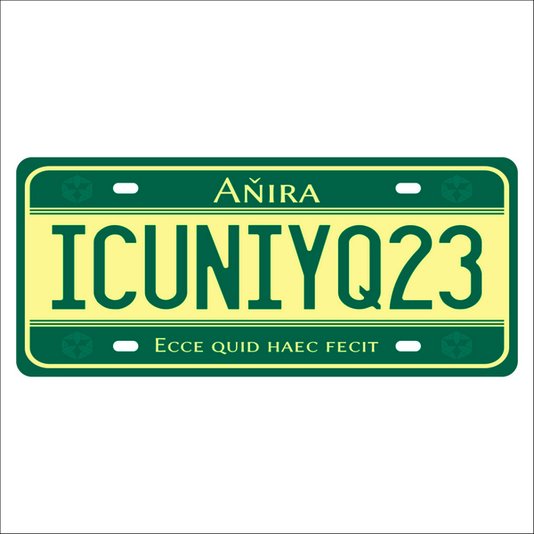 Placa Decorativa Vintage de Carro em Mdf - Anira Ecce Quid Haec Fecit