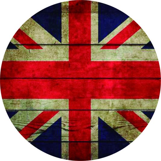 Placa Decorativa Redonda Bandeira da Inglaterra