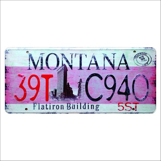 Placa Decorativa Vintage de Carro em Mdf - Montana