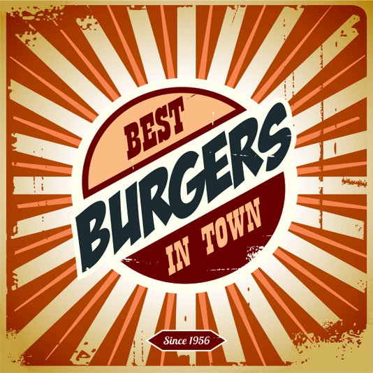 Placa Decorativa Best Burgers In Town