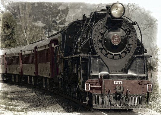 Placa Decorativa Locomotiva