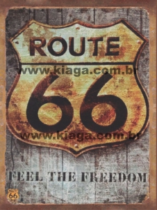 Placa Decorativa Vintage Route 66