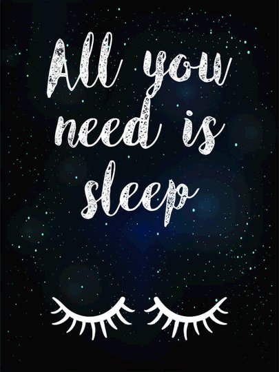 Placa Decorativa Frase All You Need is Sleep