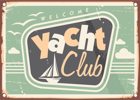 Placa Decorativa Yacht Club