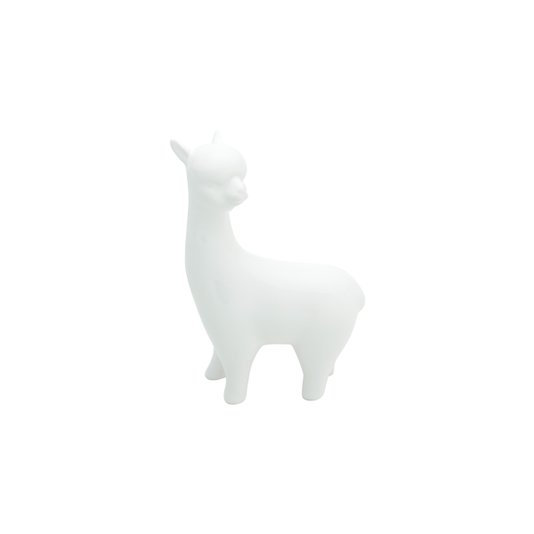 Alpaca Parada Decorativa de Cerâmica Branca - URBAN