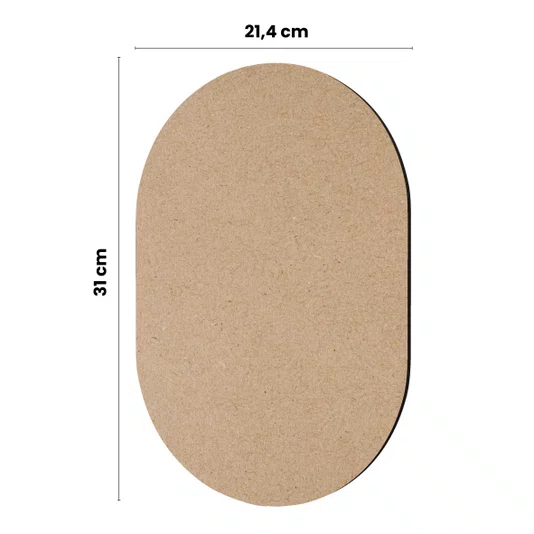 Aplique Arredondado De MDF 3mm Para Artesanato