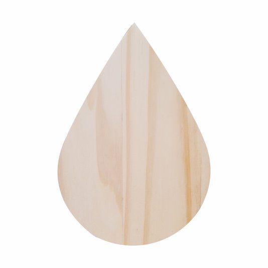 Tábua de Pinus Recortada para Artesanato em Forma de Gota