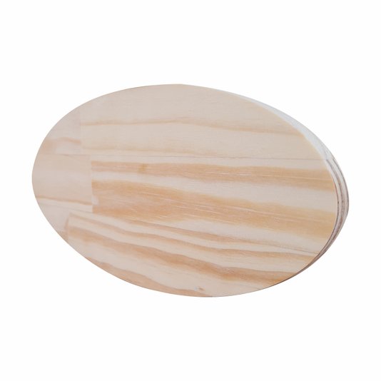 Tábua de Pinus Recortada para Artesanato em Forma Oval