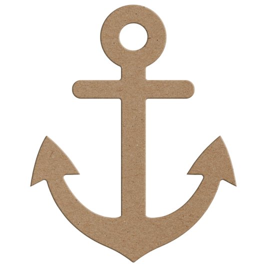 Aplique em Forma de Âncora Barco em Mdf