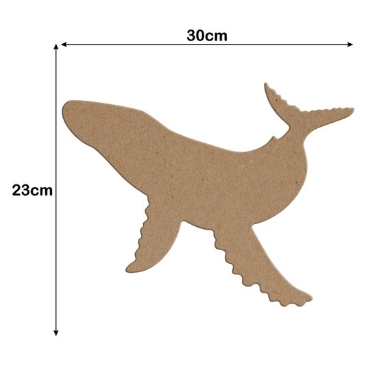 Aplique em Forma de Baleia em Mdf