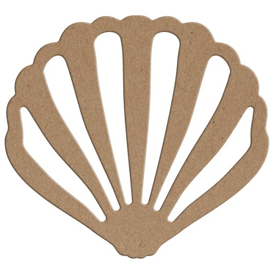 Aplique em Forma de Concha em Mdf