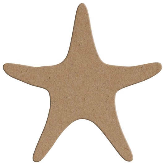 Aplique em Forma de Estrela do Mar em Mdf