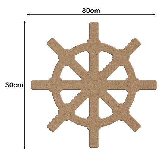 Aplique em Forma de Leme Barco em Mdf