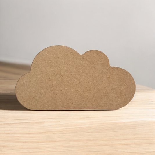 Aplique Em Forma de Nuvem Em Mdf