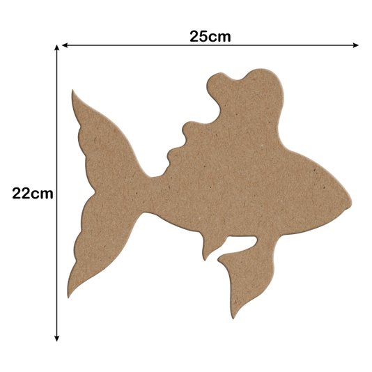 Aplique em Forma de Peixe em Mdf