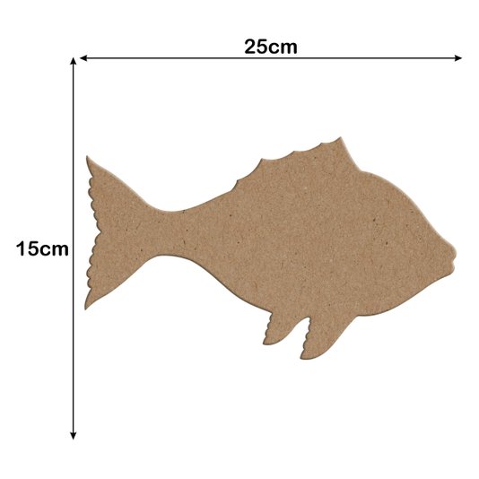 Aplique em Forma de Peixe em Mdf