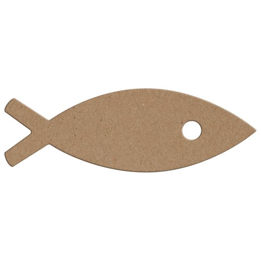 Aplique em Forma de Peixe em Mdf