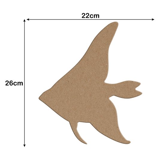 Aplique em Forma de Peixe em Mdf