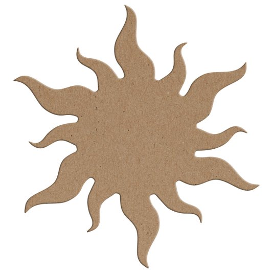 Aplique em Forma de Sol em Mdf