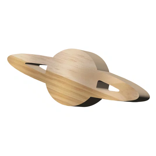 Tábua de Madeira Pinus Recortada para Artesanato Em Forma De Planeta Saturno