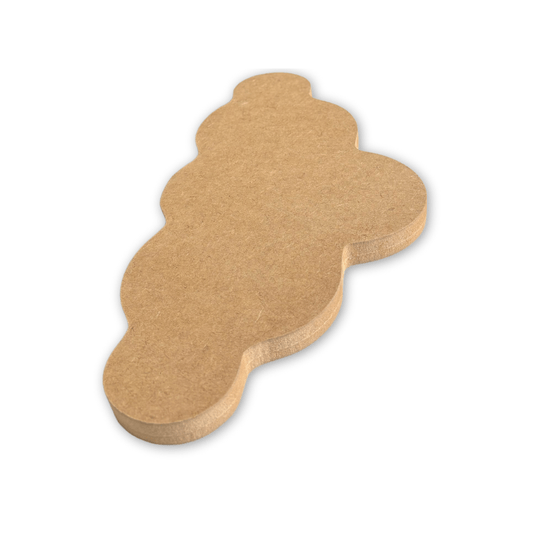 Aplique Em Forma de Nuvem Em Mdf