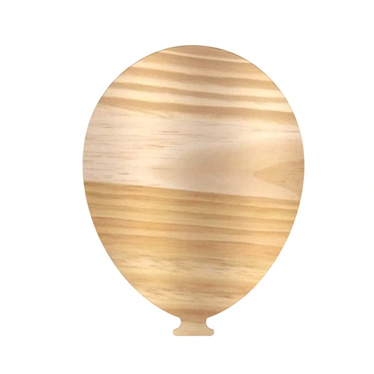 Tábua de Madeira Pinus Recortada para Artesanato Em Forma De Balão