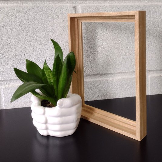 Armação de Moldura Canaleta Flutuante Lisa Revestida para Telas Decorativas - 2x2,8