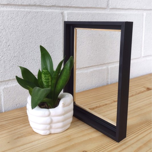 Armação de Moldura Canaleta Flutuante Lisa Revestida para Telas Decorativas - 2x2,8