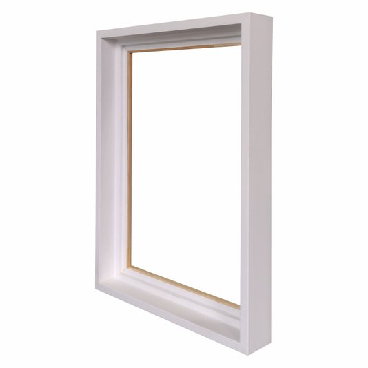 Armação de Moldura Canaleta Flutuante Lisa Revestida para Telas Decorativas - 2x2,8