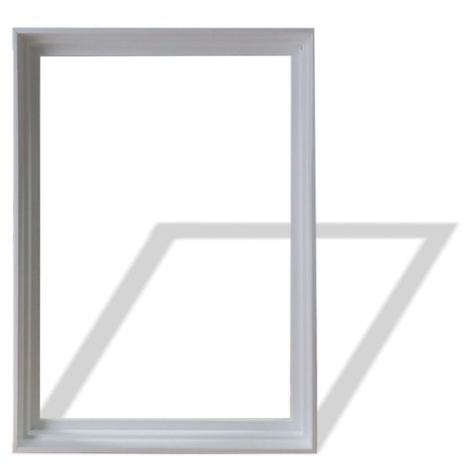 Armação de Moldura Canaleta Flutuante Lisa Revestida para Telas Decorativas - 2x4,8