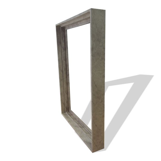 Armação de Moldura Canaleta Flutuante Lisa Revestida para Telas Decorativas - 2x4,8