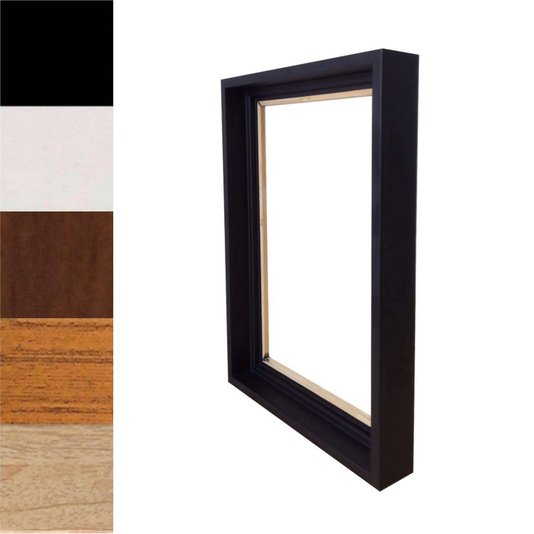 Armação de Moldura Canaleta Personalizada Flutuante Lisa Revestida para Telas Decorativas - 2x2,8
