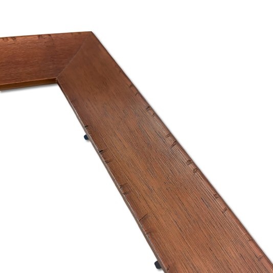 Armação De Moldura Chanfrada com Acabamento Côncavo Estilo Madeira Rústica - 5x2,1
