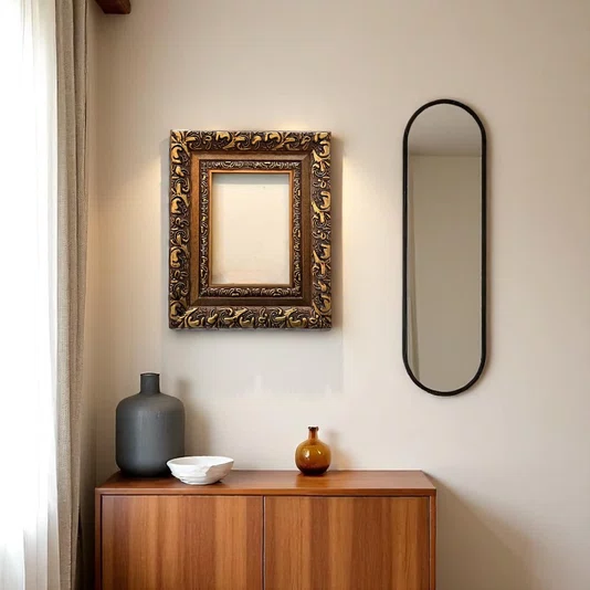 Armação de Moldura Com Gravação de Arabescos para Quadros e Fotos - 7,2x3,3