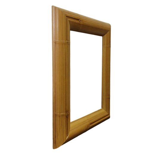 Armação de Moldura com Gravação de Bambu para Quadros e Fotos - 4,3x2,3