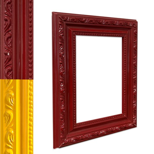 Armação De Moldura Com Gravação De Ornamentos - 3,4x1,4