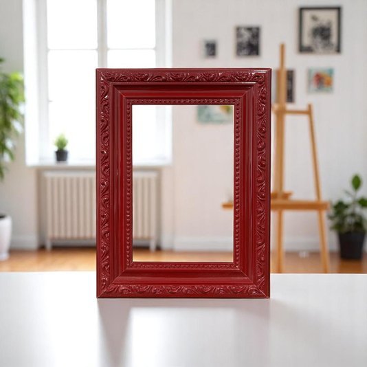 Armação De Moldura Com Gravação De Ornamentos - 3,4x1,4