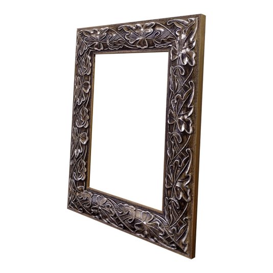 Armação de Moldura com Gravação de Folhas Ornamentais para Quadros e Fotos - 3x1,5