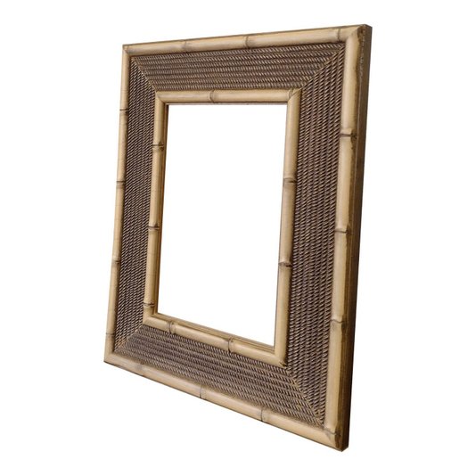 Armação de Moldura com Gravação de Bambu para Quadros e Fotos - 4,5x1,5