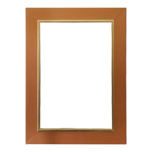 Armação de Moldura Laqueada Gesso com Filete Dourado para Quadros e Fotos - 3x1,5