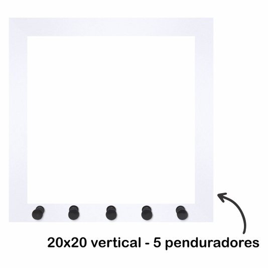 Armação de Moldura para Porta Chaves com Penduradores - 2x2