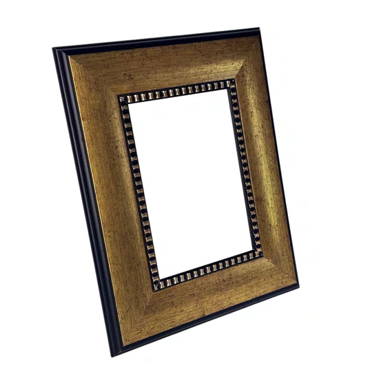 Armação de Moldura Pátina Escovada Com Bead & Reel Para Quadros e Fotos - 6,8x1,6