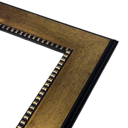 Armação de Moldura Pátina Escovada Com Bead & Reel Para Quadros e Fotos - 6,8x1,6