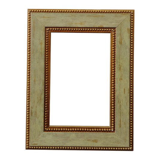 Armação de Moldura Provençal com Gravação de Bolinhas para Quadros e Fotos - 3,4x1,2