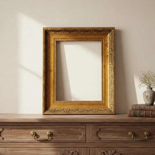 Armação de Moldura Provençal com Gravação para Quadros e Fotos - 4,3x2,5