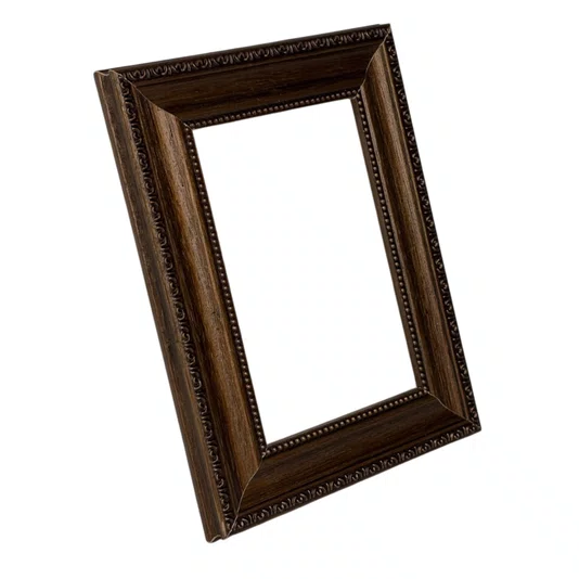 Armação Personalizada de Moldura de Madeira Clássica com Detalhes Gravadospara Quadros e Fotos - 3,2x1,5