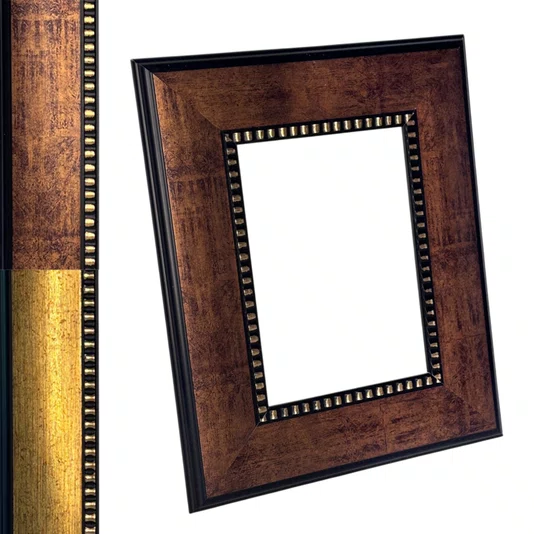Armação Personalizada de Pátina Escovada com Bead & Reel para Quadros e Fotos - 1,6x6,8